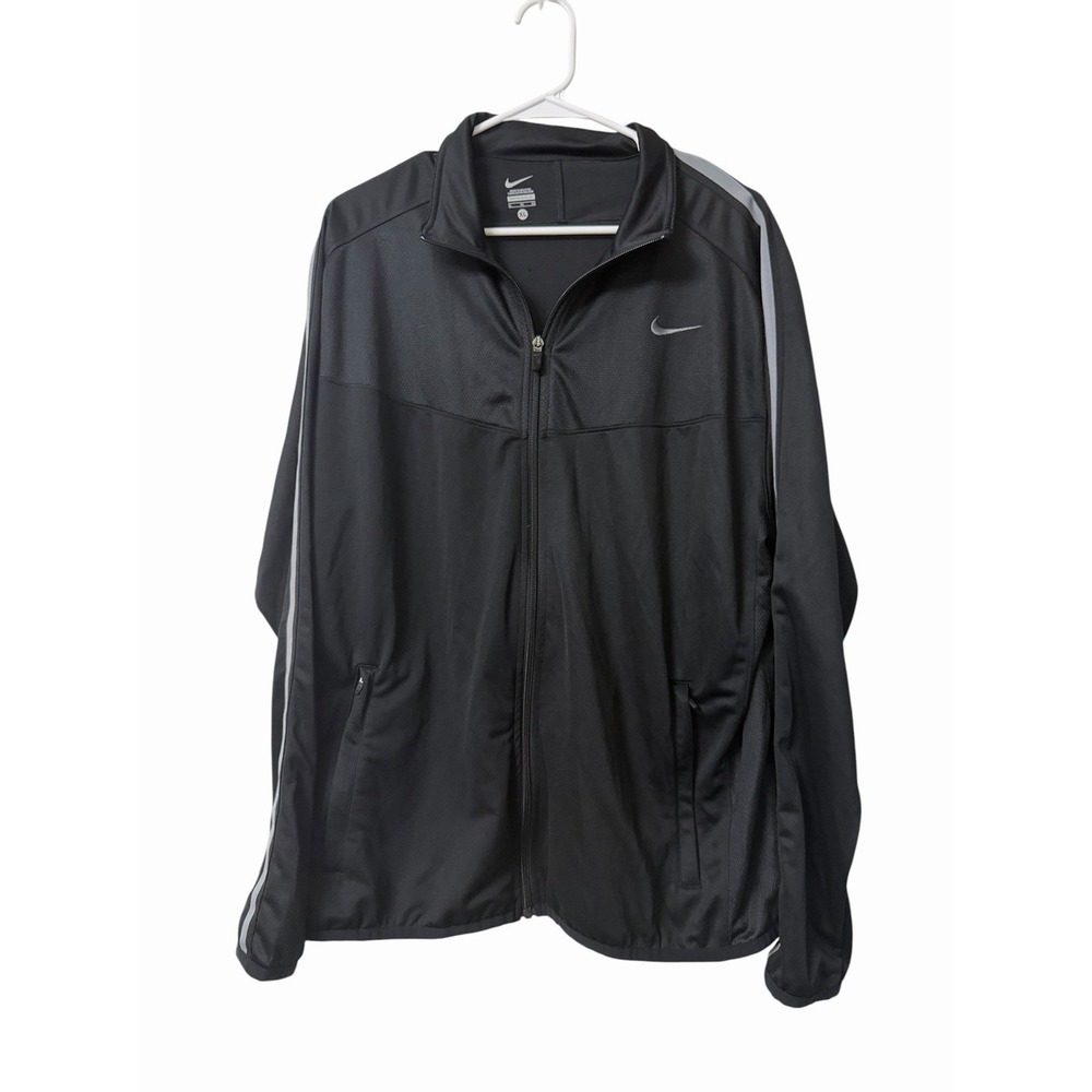 Nike Men's XL Black Track Jacket Training Running Performance Wear